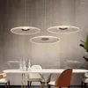 Lampes suspendues LED créatives modernes lumières verre clair chambre chevet lampe suspendue ronde restaurant nordique design luminaires simples