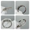 Anéis de prata esterlina 925 para mulheres, aliança de casamento em ouro rosa 18k, design 1