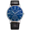 Orologi da polso Blue Light Watch Neutral Women Fashion Men's Real Belt Quartz Gift