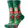 Christmas Socks Cotton Funny Men Graphic Socks Santa Claus Elk Snowman Cartoon Long sock Breathable 2023 Xmas Happy Stocking Gift