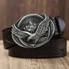 Ceinture pour hommes avec ceinture pour hommes boucle en métal aigle Style Punk Rock sangle pour hommes ceinture cadeau J0121235W