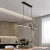 Lampes suspendues LED Lampe Ligne Combinaison Style Nordique Minimalisme Dimmable Table À Manger Décor À La Maison Suspension Lumière