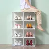 es Bins Plastic Transparent Slippers Sneakers Storage Box Home Closet Organizer Case Dustproof Shelf Stack Shoesbo W0428