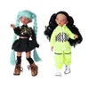 Poupées BJD 30Cm Poupée 360 ° Joint Mobile Body Dress Up Accessoires Yeux 3D Peau Noire Mode Anime animation Enfants Jouets 230427