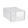 Caixas de armazenamento caixas de enxada de enxada transparente portas transversais economiza espaço simples rack líquido de parede vermelha pó e umidade stor w0428