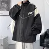 Мужские куртки Корейский стиль весенне-осенняя мужская куртка Американская уличная модная контрастная цветная строчка свободная повседневная бейсбольная куртка y2k 231128