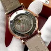 PP Pateks Relojes de diseño para hombre Movimiento mecánico automático QGAE cómoda correa de cuero impermeable luminosa moda relojes de pulsera montre de alta calidad