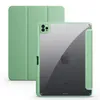 Acrylic Stand Case with Pen Slot for iPad 10 9 8 7 Air 1 2 4 5 Mini 6 10.9 11 10.2 11 12.9inch Trifold Cover