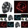 Party Masks Funny Mask From The Purge Election Year Great For Festival Cosplay Halloween Led Light Drop Delivery Home Garden Festive Dhgmg