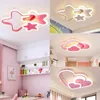 Plafondverlichting Led-lamp voor kindermeisjeskamer Slaapkamer Studie Wolk Licht Hartvorm Roze Kind Kind Ster Kroonluchter