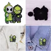 Acessórios dos desenhos animados Verde Amigos Pin Holloween Broche Horror Badges Drop Delivery Bebê Crianças Maternidade Produtos Dhvfu