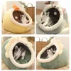 Portador lindo gato cama invierno cálido mascota casa gatito tumbona cojín perro sofá tienda lavable cueva semicerrada gatos estera saco de dormir camas