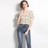 Женские брюки из двух предметов, летний женский комплект из 2 брюк, красочный вязаный свитер, пуловер, топ, тонкий облегающий джинсовый костюм с разрезом
