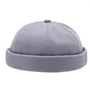 Kogelcaps vrouwen mannen beanie hoed ronde stevige kleur verstelbaar geen rand ademende decoratieve hiphop straatdanser Skullcap hoofddeksels