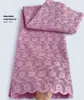 Tissu Luxury Queen Lace Original Autriche Coton Africain Tissu Poli inspiré Vêtement Corée Fait pour les Occasions Célébrants 5 Yards