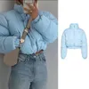 Women's Jacket Short Puffer for JACKET Cotton Padded Thick Drawstring Parkas Zipper Winter Bubble Coat Warm Casual Out Drop 231128