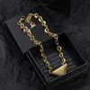 Womens Designer Triangle Necklace Fashion Diamonds Jewelry Chain Women Luxury 925 Gold Silver Halsband Classic P Necklace Jewelies for Lover Gift