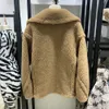 Dames Bont Nepbont Winter Bontjas Echte Wol Alpaca Teddybeer Jas Dames Dikke Bontjas Korte Bovenkleding Dame Streetwear S3595 231127