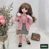 Dockor för flicka leksak 30 cm bjd prinsessan set baby 3d stora ögon vackra diy 12 rörliga fogkläder klä upp 16 kawaii 230427