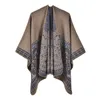 Scarves 2023 Cashmere Leather Manga Flower Grass Poncho For Women Striped Patchwork Scarf Shawl Luxury Stripe