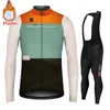 Wielertruisets Winterteamkledingset Thermisch fietsjack met lange mouwen Broekpak Bib MTB Mountainbike 231127