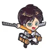 Cartoon Accessories Attack On Titan Chibi Enamel Pins Custom Eren Mikasa Armin Levi Brooches Lapel Badges Cartoon Jewelry Gift For Fan Dhffi