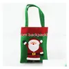 Kerstdecoraties 25x20cm Candy Bags Kids Geschenken Prachtig Xmas Party Decor voor Home Nieuwjaar Present Packet Santa Claus 4 Styles DHX15