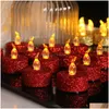 Party Decoration Led Flameless Candle Light Powder Appearance Soft Home Wedding Birthday Battery 5Color Drop Delivery Dhxep