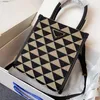 Triangle Mark Embroidery Fabric Mini Tote Bag Brown Black Cute Crossbody with Long Leather Strap Designer Lady Purses with Handle270m