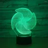 Luci notturne Windmill Touch Led Light D Visual Fancy Electronics Usb 3d Lamp Lampade per camerette