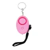 Partihandel Party Supplies 130dB äggform Självförsvar Alarm Nyckelring Pendant Anpassa ficklampa Personlig Safy Key Chain Charm Car Keyring