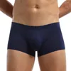 Mutande Intimo di seta di ghiaccio Sexy Gay G-Stringhe Perizoma Sospensorio in cotone da uomo Mesh Pene Pouch Glutei Bikini Hollow Underw