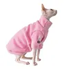 Одежда Ins, зимняя одежда для домашних животных, милый розовый сфинкс, одежда для кошек, теплый костюм для собаки, XS, маленькая рубашка с животными