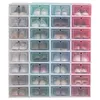 Boxes Bins DIY Shoe Rack Sneaker Storage Box Fold Plastic Shoes Case Organizer Shoebox plastic assembly shoe cabinet W0428