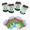 Dog Apparel 4pcs/Set Cute Puppy Knit Socks Small Dogs Cotton Anti-Rutsch Cat Shoes For Autumn Indoor Wear Slip On ProtectorDog ApparelDog