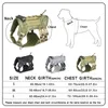 Colliers de chien Laisses Harnais de taille moyenne pour grand collier Harnais réglable de l'armée du Labrador Tissu Oxford Gilet pour animaux de compagnie Formation Hound Walk Le 231128