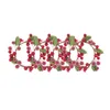 Fleurs décoratives Berry Wreath Anneaux de Noël Titulaire Serviette Mini Ringwreaths Guirlande Rouge Pilier Houx Décor Hiver Or Accessoires Boucle