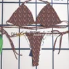 Bloemenprint bikini's Set Dames Tweedelige badmode Designer Halter Badpak Pool Party Badpak