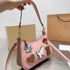 Designer -Shoulder Bags Half Moon Bags Women Leather Handbag Cute Crossbody Bags Vintage Print Underarm Tote Bag Purse Wallet