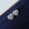 Stud Huitan classique coeur boucles d'oreilles cristal cubique zircone éternel femmes boucles d'oreilles à la mode filles cadeau haute qualité bijoux 231128