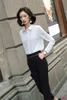 Women's Blouses Shirts Formele vrouwen Blouses Shirts White Long Sleeve Office Ladies Werk slijtage Kleding Ol Styles 230428