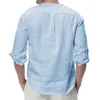 Chemises habillées pour hommes SIPERLARI Chemises à manches longues pour hommes Coton Lin Décontracté Respirant Chemise confortable Style de la mode Solide Chemises pour hommes en vrac P230427