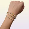 2mm5mm Cubic Zirconia Of 789 inch Tennis Bracelet Copper Jewelry WhiteGold Plated Bangle W12183869491