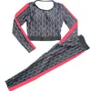 Outfit kvinnor yogastuits coolt brev tryck yoga toppar leggings designer sport skjorta stretch byxor