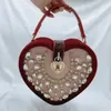 Sacchetti da sera di lusso a forma di cuore 3d sacchetto frizione per feste per donne borse e borse a spalla di diamanti a leghe per banchetti femminile 231127 231127