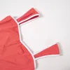 Kvinnors T -skjortor Summer Red Crop Top Women kläder Kontrast Färg ärmlös liten västtank låg bröst Öppna bakre bustier camis y2k