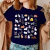 Women's T Shirts Kawaii Summer T-shirt Types Of Rabbits Print Tops Short-sleeved Casual Ladies Tees O-neck Personality Clothes