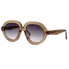 Sunglasses 2023 Retro Round Big Frame Women Street Colorful Classic Design Glasses