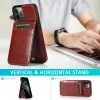 PU Leather Stand Cover Wallet Wallet Aperior for iPhone 15 14 13 12 11 Pro Max Mini XS XR 7 8 Plus Business Card حامل صدمة غلاف واقٍ ضئيل