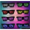 5Pcs Led Sequin Hats Add Light Up Shutter Glasses 1Pcs Bluetooth Flashshades Display Christmas Birthday Halloween Drop Delivery Dhwsh